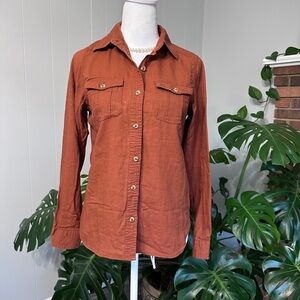 🛍️ Japan 100% cotton button down shirt with long sleeve size Small.